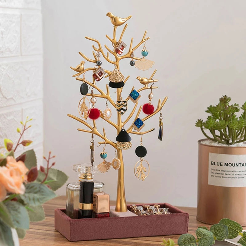 Resin Jewelry Tree Stand Earrings Ring Holder