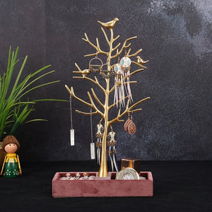 Resin Jewelry Tree Stand Earrings Ring Holder