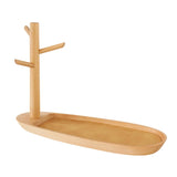 Wooden Jewelry Organizer Tray Necklace Holder Rack Display