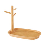Wooden Jewelry Organizer Tray Necklace Holder Rack Display
