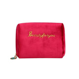 H9ED Velvet Travel Toiletry Bag for Women Men