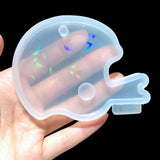Light Shadow Keychain Silicone Mold with Hole for Keyring Pendant