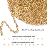 Open Jump Rings Set with Lobster Claw Clasps for Necklaces
