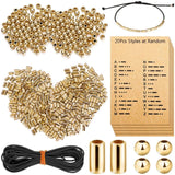 H9ED Round Spacer Beads Morse Code Decoding Card Rope Set