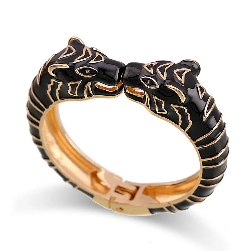 Colorful Tiger Bangle Cuff Bracelet for Women Girls