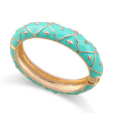 Colorful Enamel Bracelet Chunky Metal Bangle Jewelry