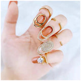 Gothic Metal Thin Nail Rings for Women Daily Fingertip Cover Ring Gift