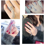 Tassel Rings For Women Inlay Cubic Zirconia Adjustable Crown Ring