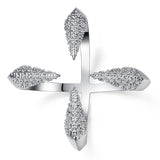 Tassel Rings For Women Inlay Cubic Zirconia Adjustable Crown Ring