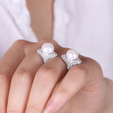 Tassel Rings For Women Inlay Cubic Zirconia Adjustable Crown Ring