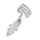 Tassel Rings For Women Inlay Cubic Zirconia Adjustable Crown Ring