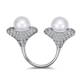 Tassel Rings For Women Inlay Cubic Zirconia Adjustable Crown Ring