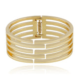 Polished Silver Plated Love Bangle Bracelet for Women Girls