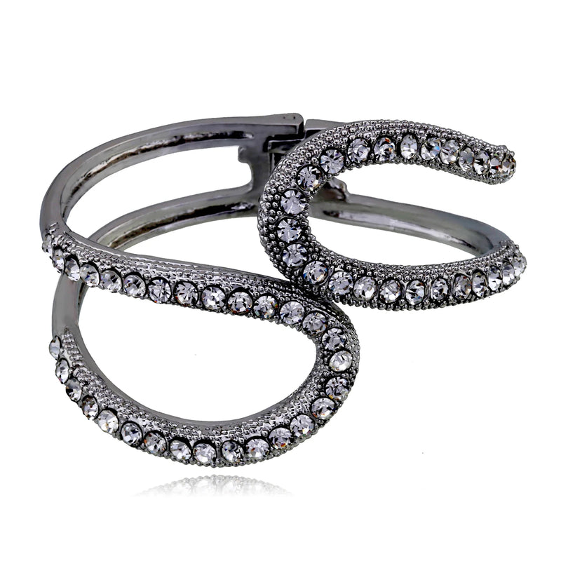 Vintage Rhinestone Cuff Bracelet for Women