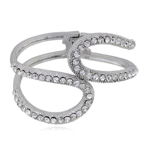 Vintage Rhinestone Cuff Bracelet for Women