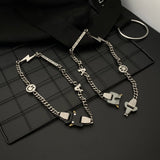 Hip Hop Punk Titanium Steel Street Safety Buckle Necklace