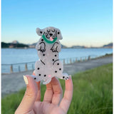 French Animal Dog Cat Hair Clip Shark Claw Hairpin for Girls