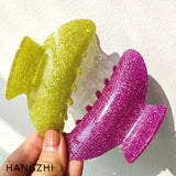 Pink Glitter Bath Barrette Hair Clip for Women