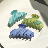 Striped Acetate Shark Clip Hair Claw for Women