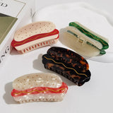Funny Hot Dog Hamburg Crab Hair Claw Clip