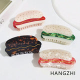 Funny Hot Dog Hamburg Crab Hair Claw Clip