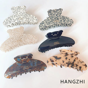 Zircon Retro Tortoiseshell Shark Hair Claws for Women Girls