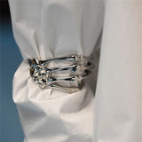 Colorful Skull Grab Hand Bangle Bracelet for Women Girls