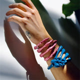 Colorful Skull Grab Hand Bangle Bracelet for Women Girls