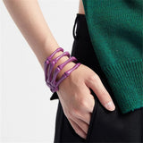 Colorful Skull Grab Hand Bangle Bracelet for Women Girls