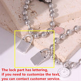Metal Beaded Bracelet Drop Glaze Clock Mini Love Lock Robot Pendant Hand Accesso