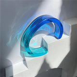 HANGZHI Summer Clear Wide Acrylic Resin Bracelet For Women Girls