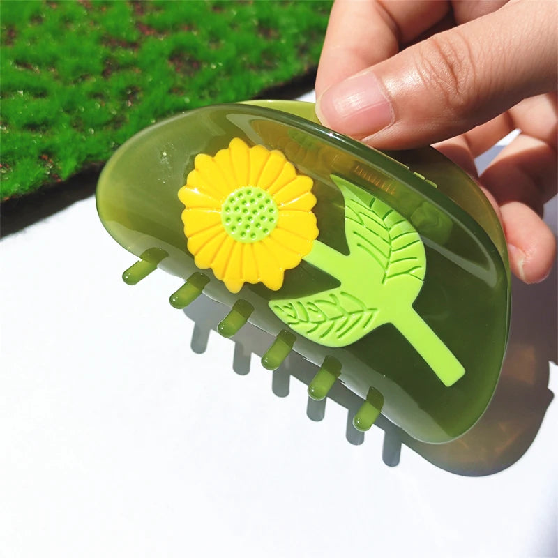 Vintage Flower Acetate Hair Clip Hair Claws For Women