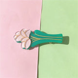Vintage Flower Acetate Hair Clip for Women Girls Travel Party Headwear