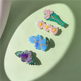 Vintage Flower Acetate Hair Clip for Women Girls Travel Party Headwear