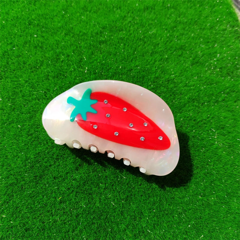 Vintage Fruit Acetate Shark Clip Hair Accessories for Women