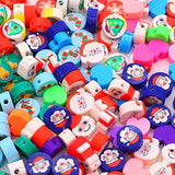 Polymer Clay Beads, Christmas Beads for Jewelry Making