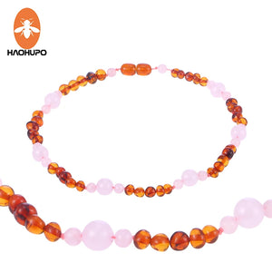Natural Quartz Amber Beads Bracelet/Necklace Baby Jewelry Gift