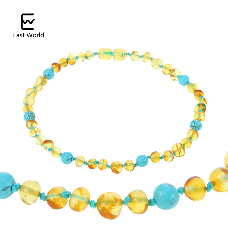 Natural Quartz Amber Beads Bracelet/Necklace Baby Jewelry Gift