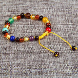 Amber Beads Bracelet 7 Chakra Stones for Baby Adult