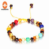 Amber Beads Bracelet 7 Chakra Stones for Baby Adult