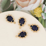 10Pcs 12*18MM Jewelry Accessories/Irregular Shape/DIY Making/Rhodium Pendant