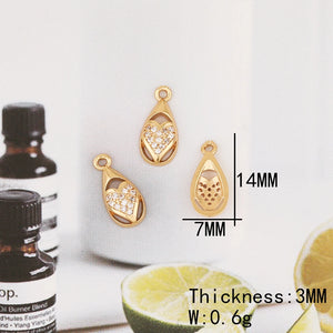 10Pcs CZ Charms/Hand Made/Multi Shape/Earrings Pendant/Jewelry Findings