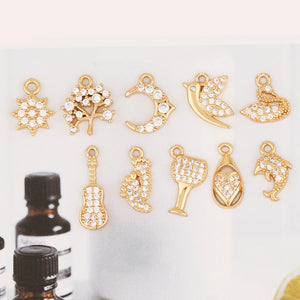 10Pcs CZ Charms/Hand Made/Multi Shape/Earrings Pendant/Jewelry Findings