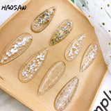 Hand Made Real Shell Waterdrop Shape Resin Stick DIY Jewelry Making