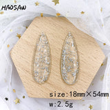 Hand Made Real Shell Waterdrop Shape Resin Stick DIY Jewelry Making