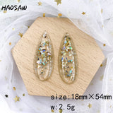 Hand Made Real Shell Waterdrop Shape Resin Stick DIY Jewelry Making