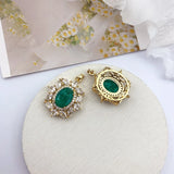2Pcs Rhinestone Pendant Jewelry Findings 26*32MM
