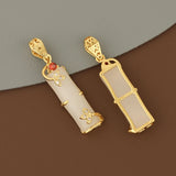4Pcs 10*39MM Jewelry Accessories Slub Shaped Pendant DIY Making Necklace Pendant