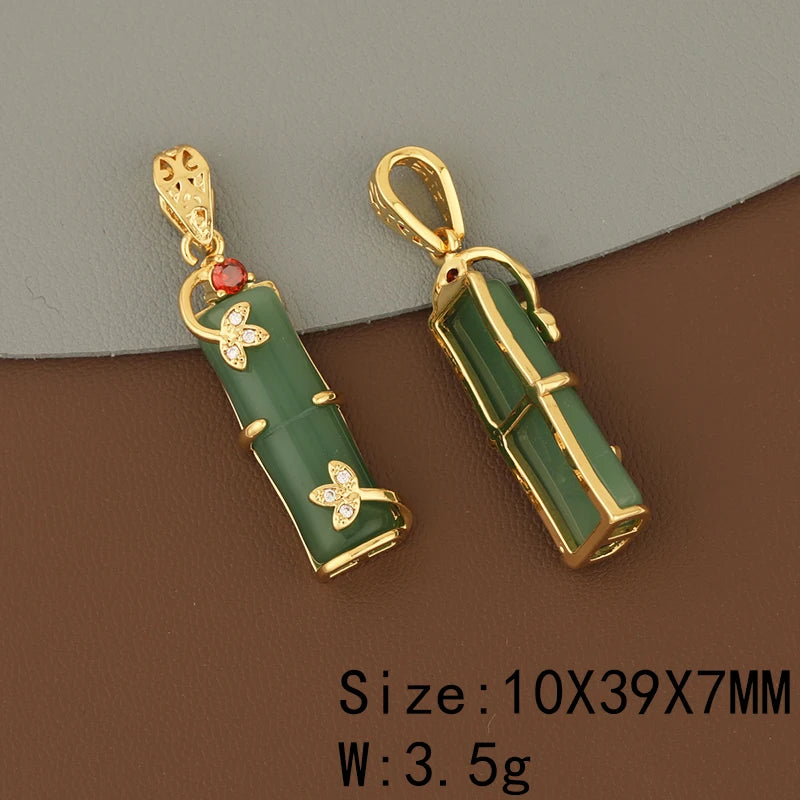 4Pcs 10*39MM Jewelry Accessories Slub Shaped Pendant DIY Making Necklace Pendant