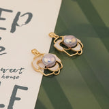 4Pcs Flower Shape Imitation Pearl Necklace Pendant